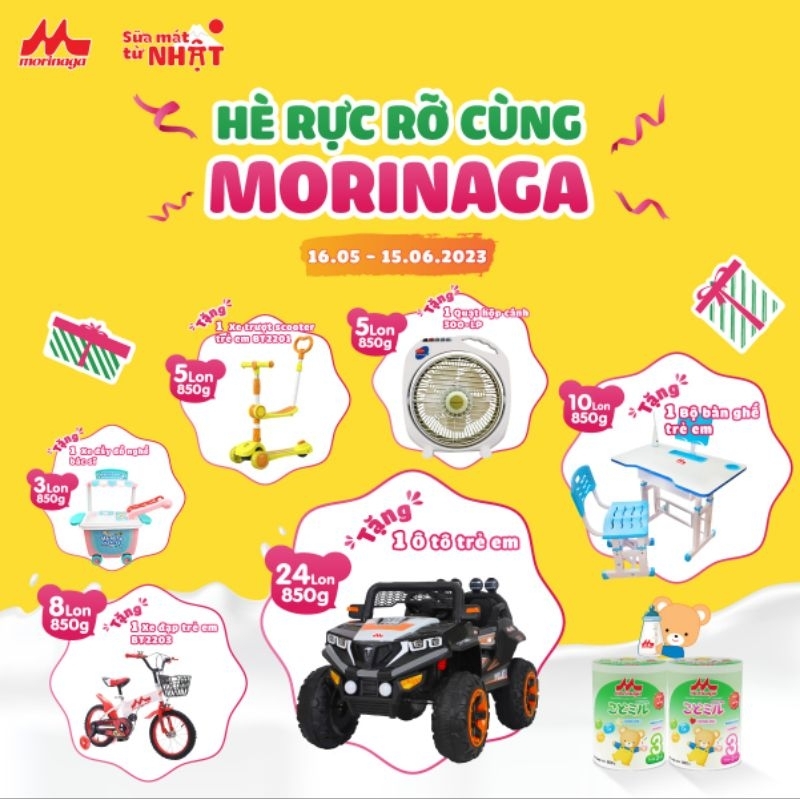 Combo 2 hộp sữa Morinaga số 1 850g Mẫu Mới (NK chính hãng, date 2025)
