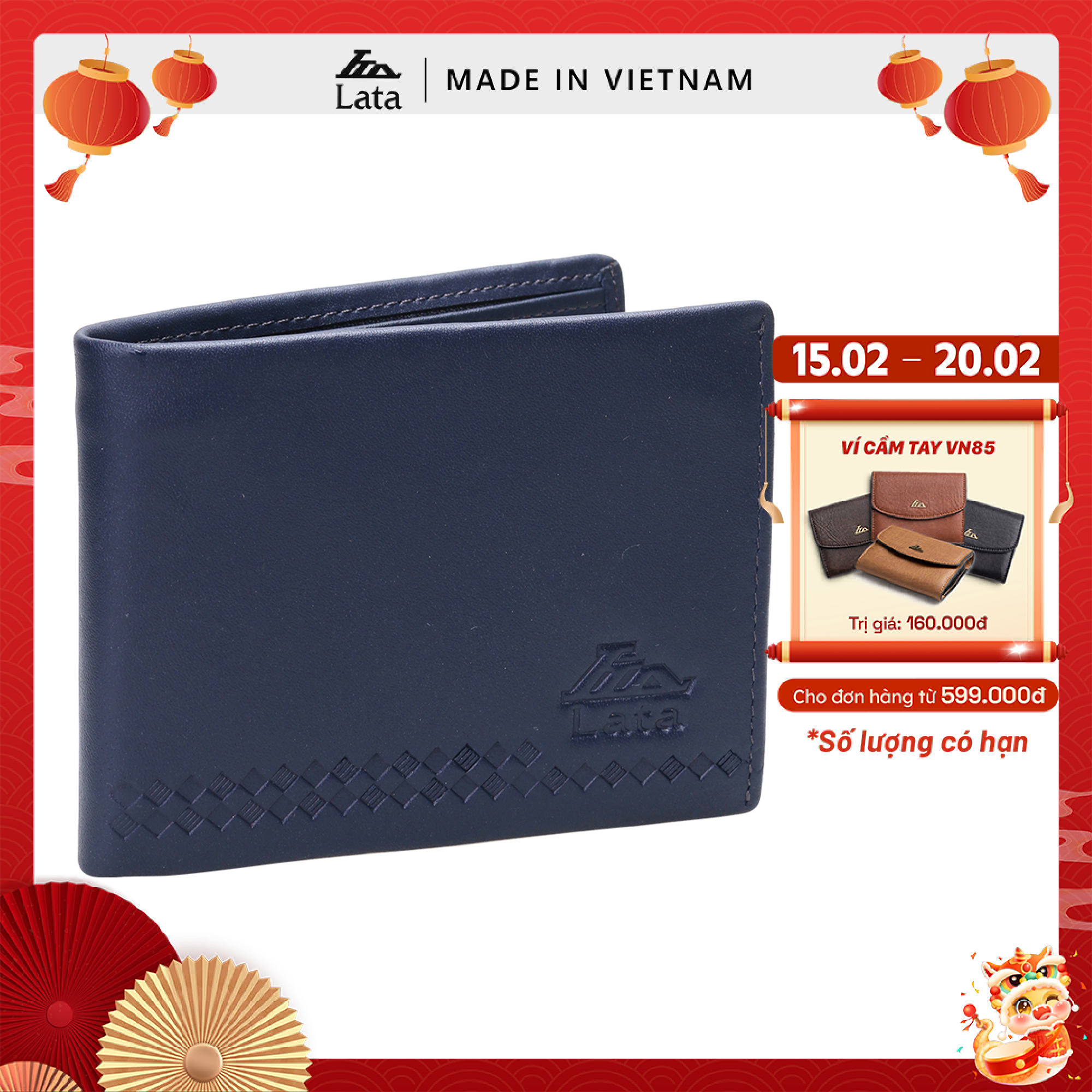 Ví nam da bò thật LATA LVN008