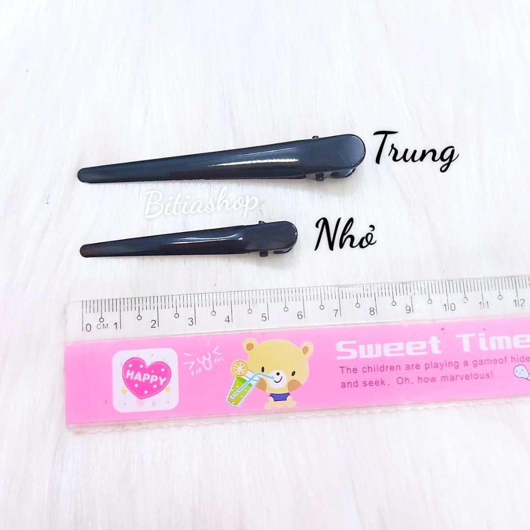 SET 2 KẸP TÓC MỎ VỊT ĐEN BÓNG CỐ ĐỊNH TÓC