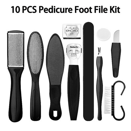 BỘ DỤNG CỤ CHÀ GÓT CHÂN, CHĂM SÓC MÓNG - SET 10 MÓN