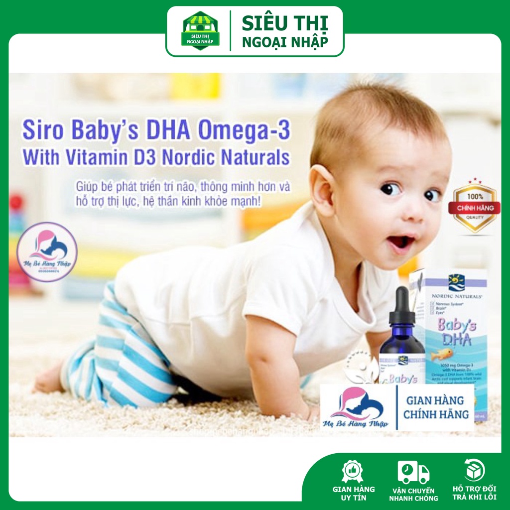 Baby DHA Drop,Bổ sung Omega3 và Vitamin D3 cho trẻ