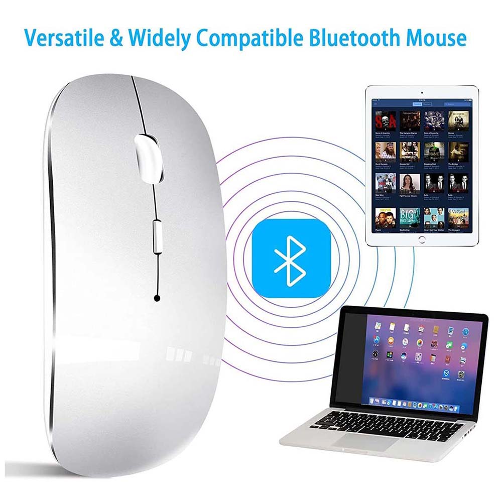 Bluetooth Mouse Rechargeable Wireless Mouse for MacBook Pro/Air/iPad/Laptop/PC