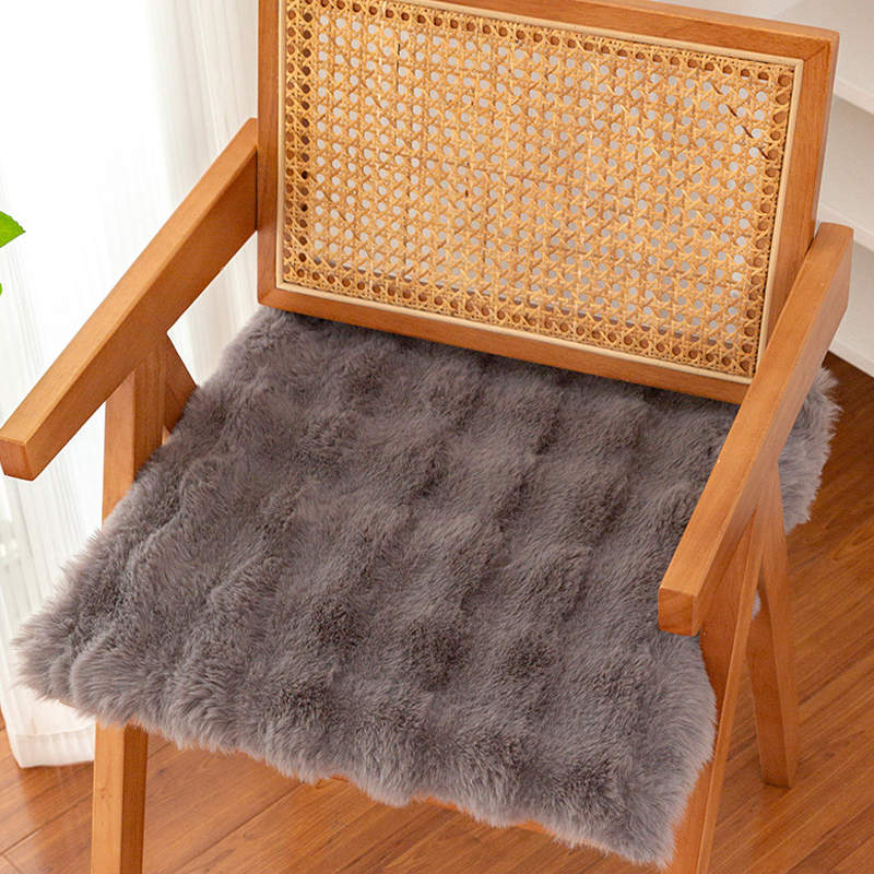 Cushion plush chair cushion in winter office sedentary fart cushion dining chair cushion stool cushion butt cushion chair cushion thickened.