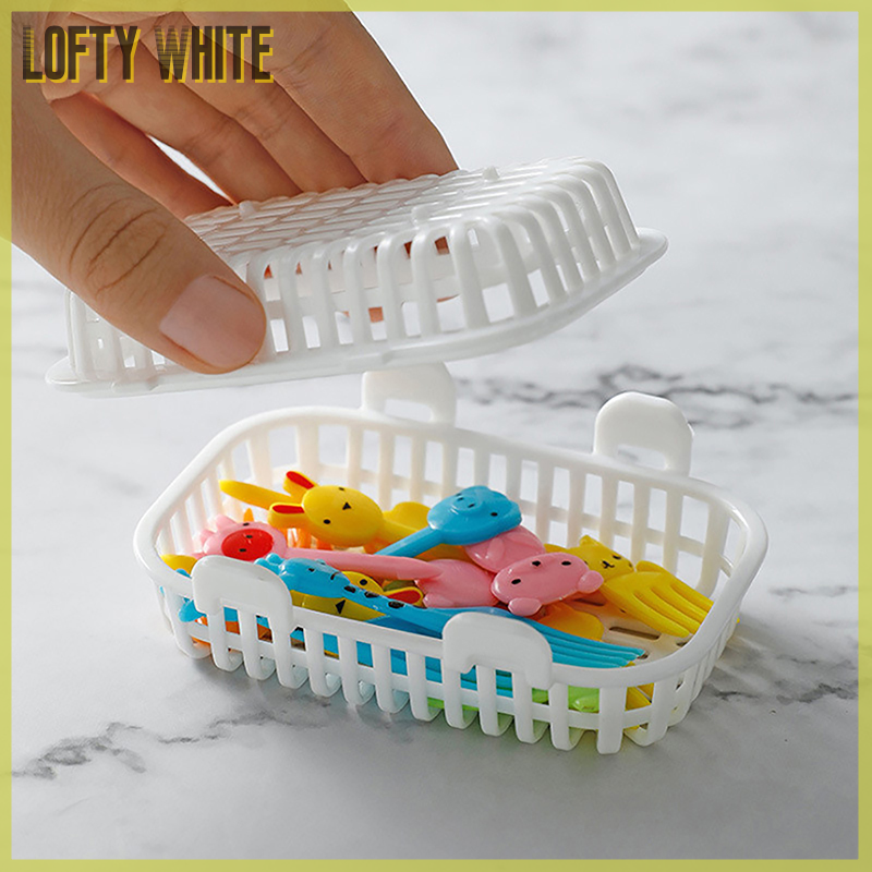 Lofty White Dishwasher Special Small Items Cleaning Basket Kitchen Tools Accessories Soaking Box Storage Box Dish Fork Chopstick Storage