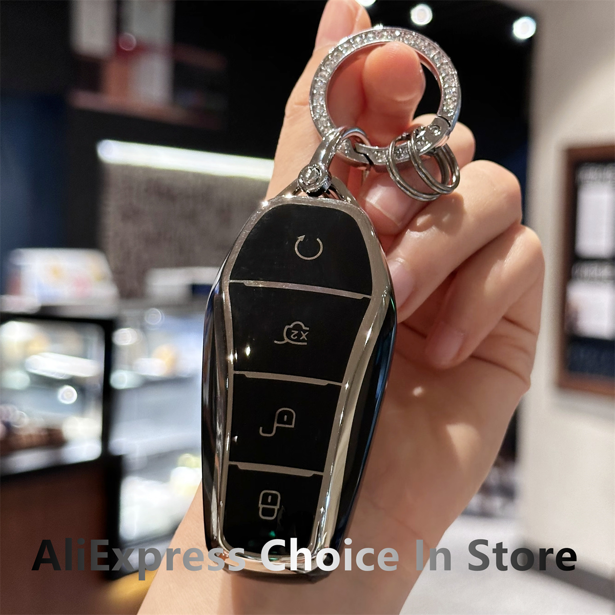 【Prime deal】 Car Key Fob Cover with Keyring for BYD Atto 3 Han EV ...