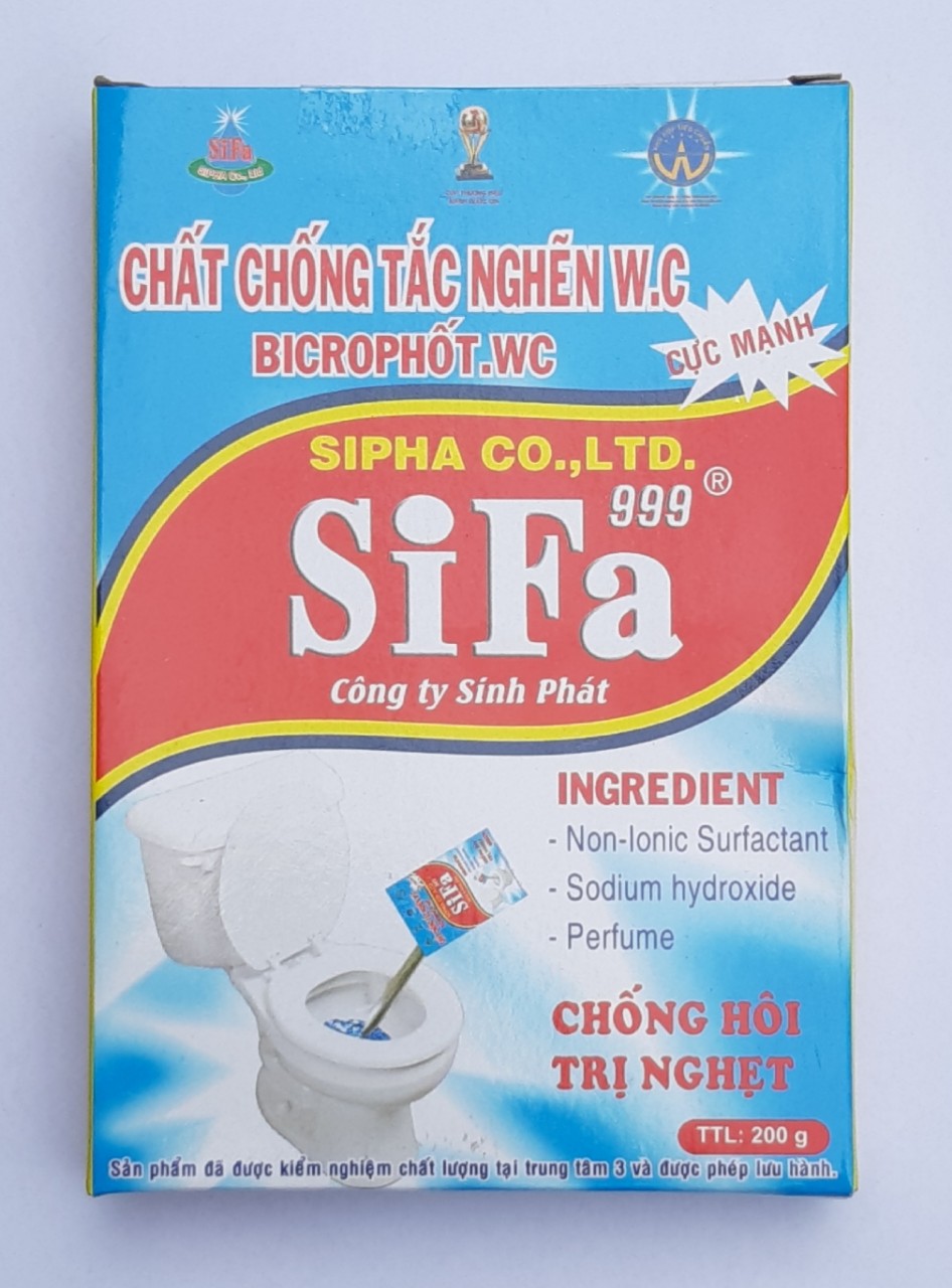Bột thông tắc cầu WC Cực Mạnh Chống hôi siêu tốc 200g Sifa bột thông tắc cống