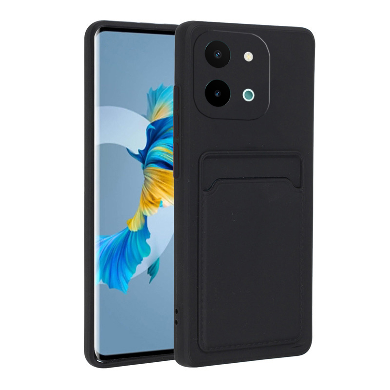 For Vivo Y28 Case Soft Card Holder Slot Silicone Wallet For Vivo Y28 Back Cover Phone Cases.