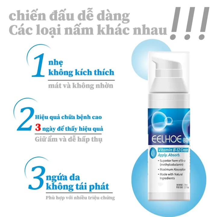 Kem bôi vảy nến VitaminB-12 thảo dược Psoriasis Ontment Herbal kem bôi Viêm Da Cơ Địa, Kem Bôi Da Liễu Ngoài Da