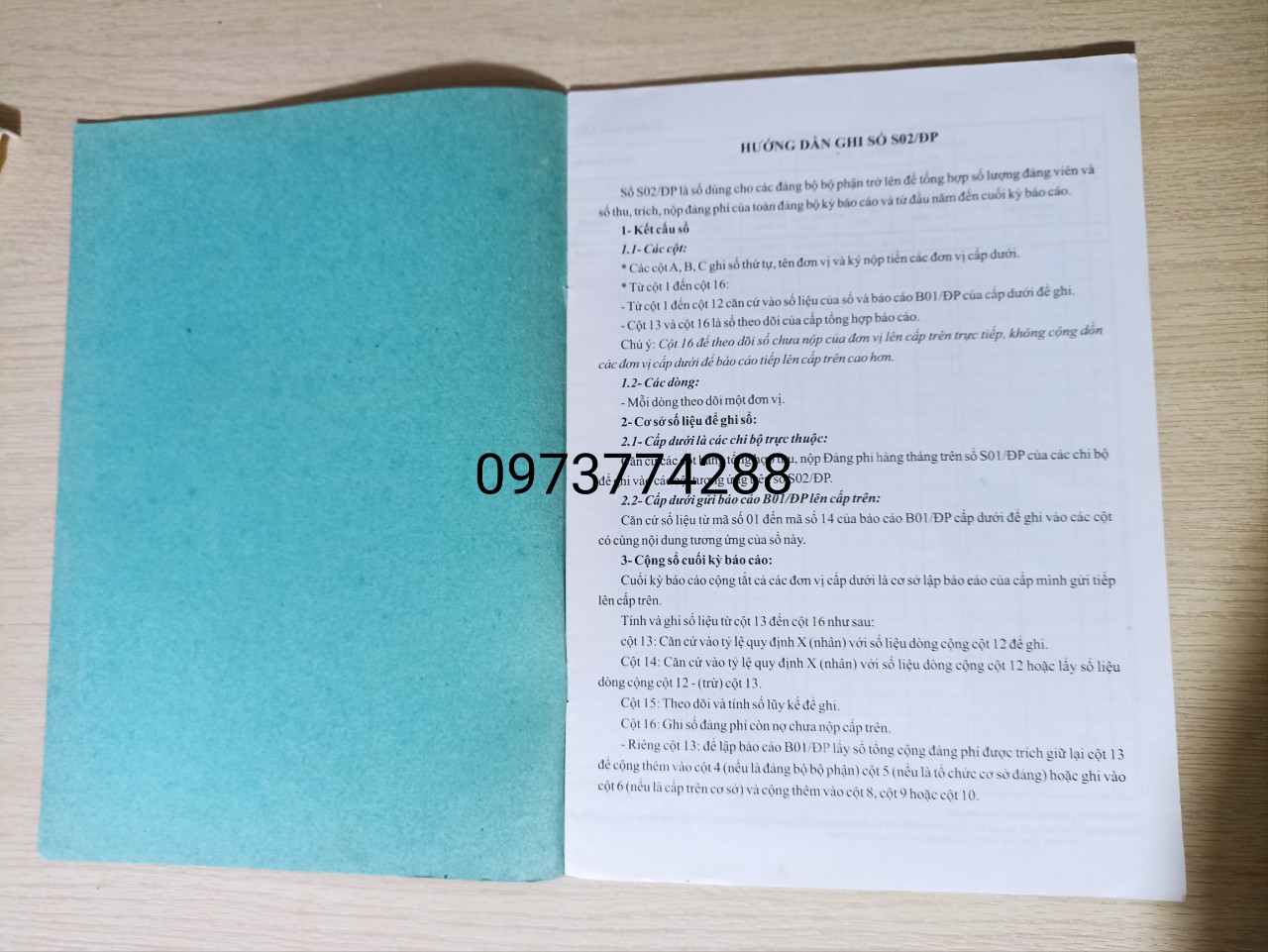 Sổ tổng hợp thu nộp đảng phí