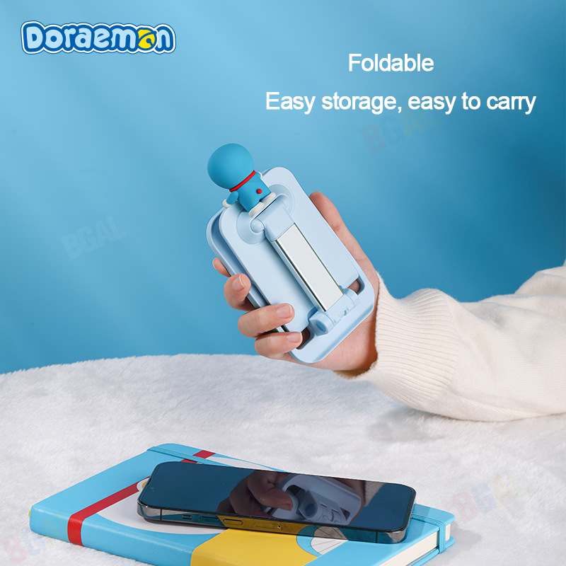 100% Authentic Doraemon Phone Holder Foldable Phone Stand Multi-angle Rotatable Adjustment RPH0980