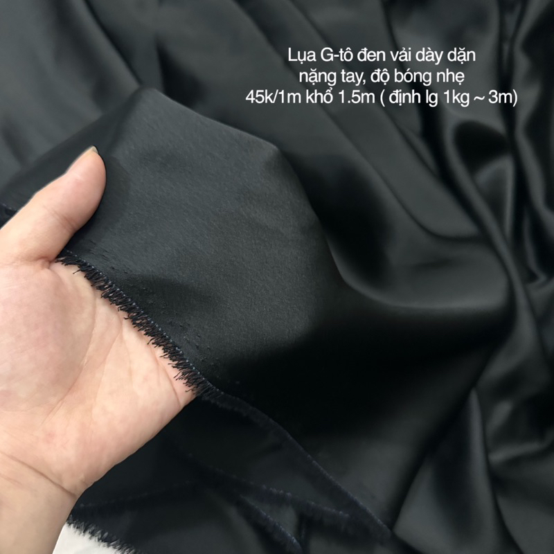 Vải lụa G-tô dày dặn khổ 1.5m lụa dày dặn suôn vải, đầm tay
