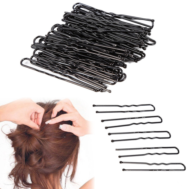 LOEEL%20100Pcs/Lot%20Hair%20Clips%20Black%20U-shaped%20Hairpins%20Mini%204.5cm%205cm%206cm%20Plated%20Brown%20Bobby%20Pins%20for%20Women%20-%20Image%203