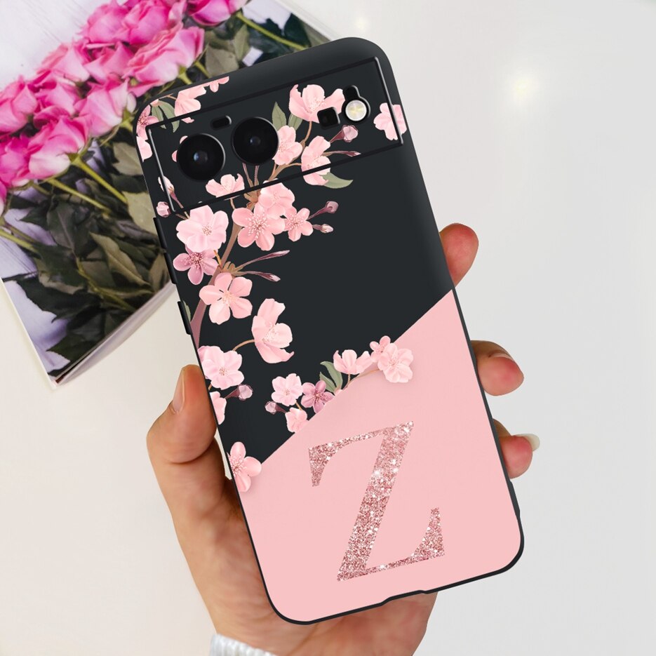 Cho Google Pixel 6 trường hợp pixel 6A chữ sang trọng bìa chống sốc Silicon mềm Ốp điện thoại cho Google Google Pixel 6 Pro pixel6 6A vỏ