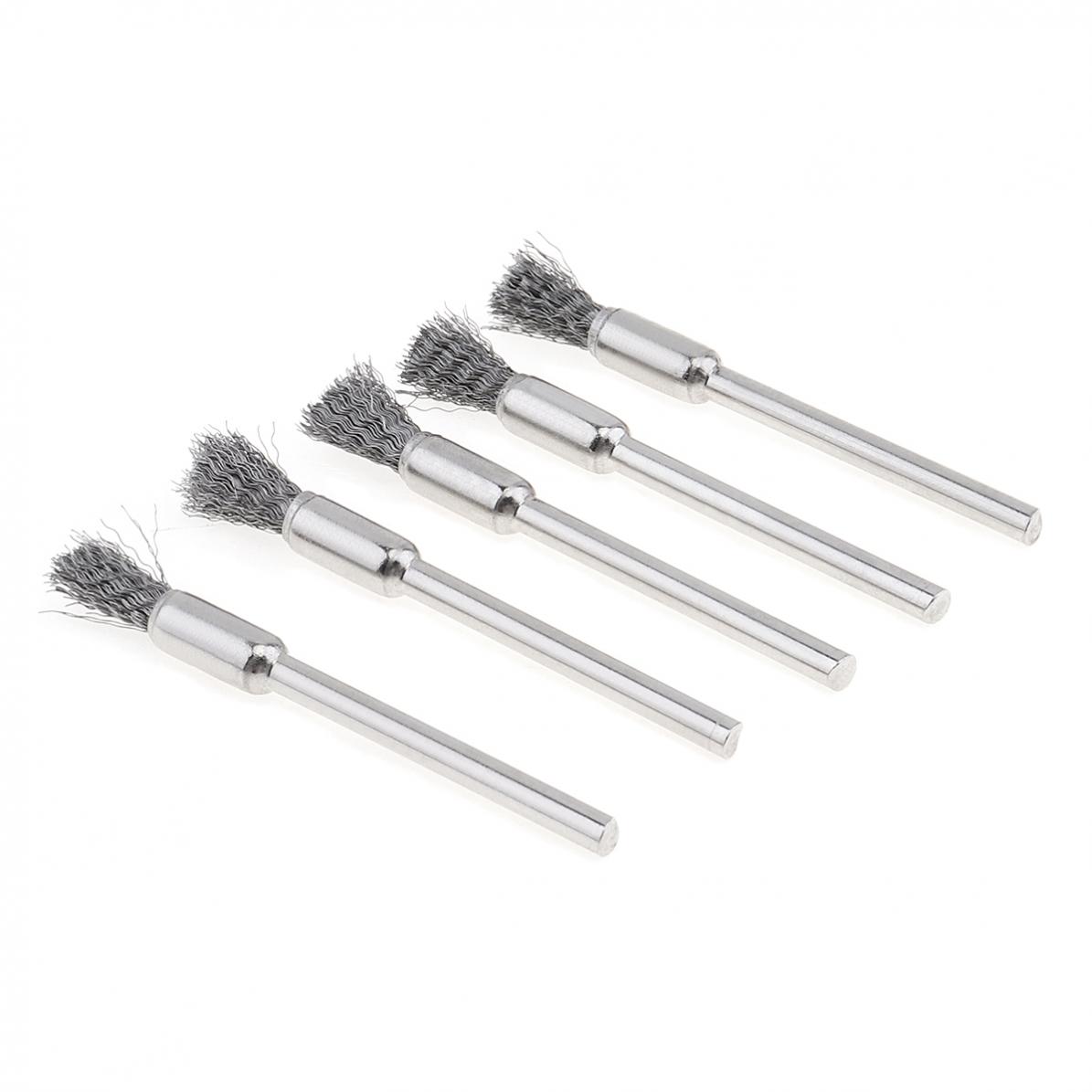 Mini 5 chiếc dây Inox bánh xe bàn chải Dụng cụ đánh bóng loại bỏ rỉ sét Cleaning Tool