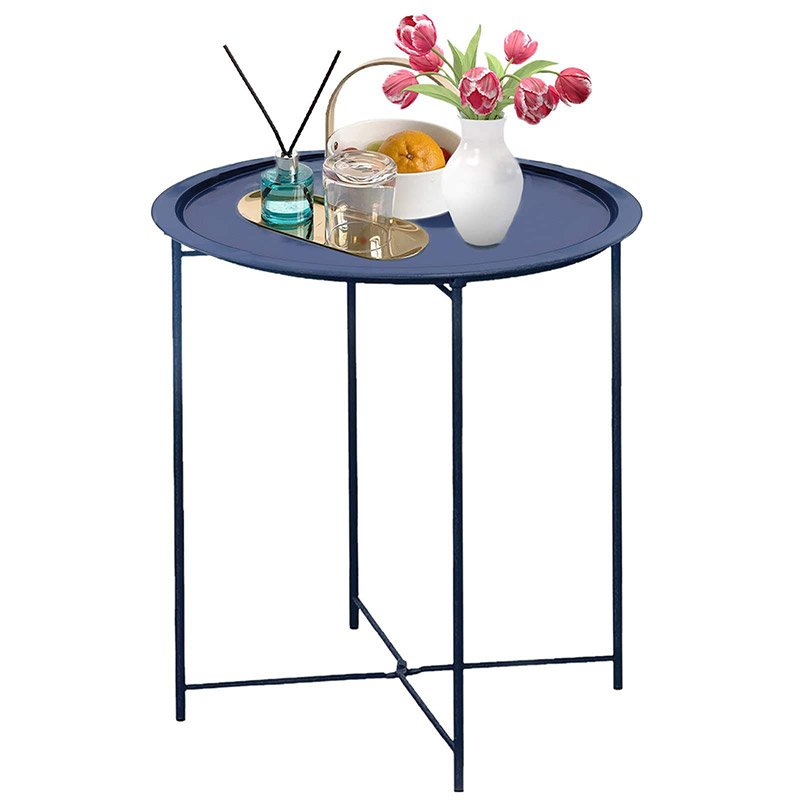 NFA Multi-functional round table Mini folding tray table Simple creative sofa coffee table Bedroom small round table