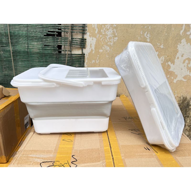 Thùng Đựng Cá Gấp Gọn Có Nắp Đậy Tiện Ích