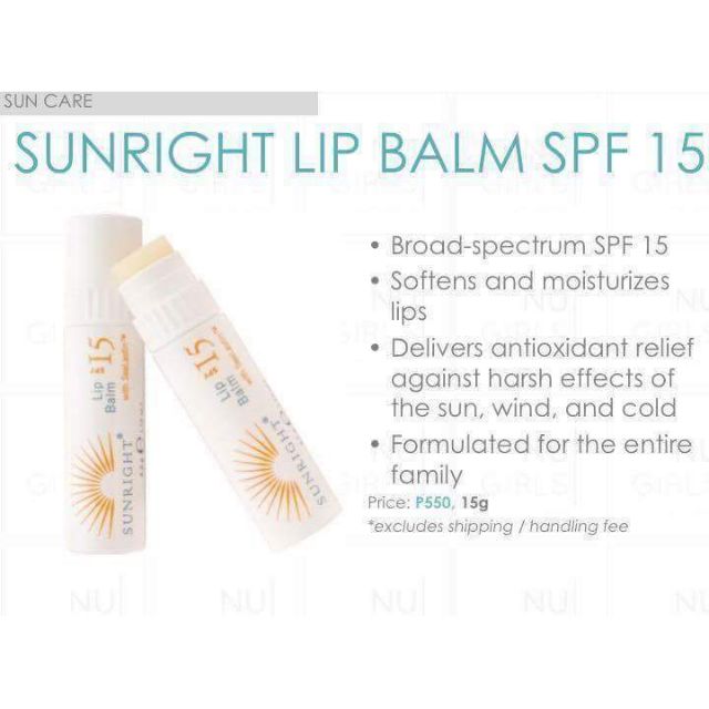 Son Dưỡng Môi Nuskin Sunright Lip Balm(Hàng NHẬT)