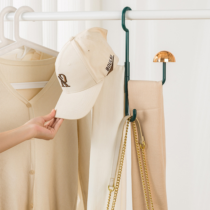 Hat Rack Folding Hat Organizer Cap Hat Hanger Closet Door Hat Hook Wall Mount Tie Scarf Holder for Entrance Hallway Bedroom Closet