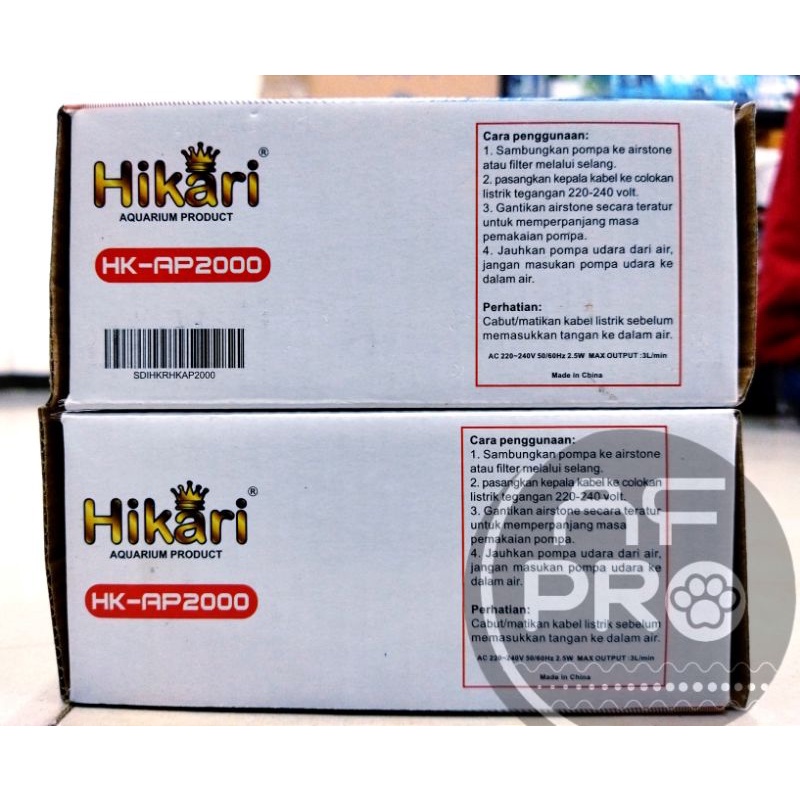 Pompa Udara Airpump Aerator HIKARI HK AP 2000
