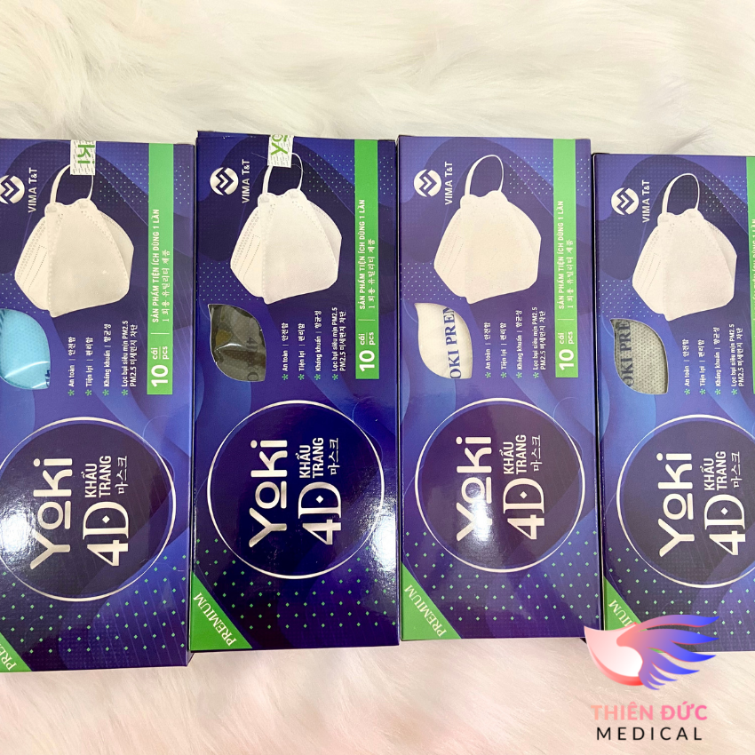 Combo hộp khẩu trang kf94 yoki kháng khuẩn