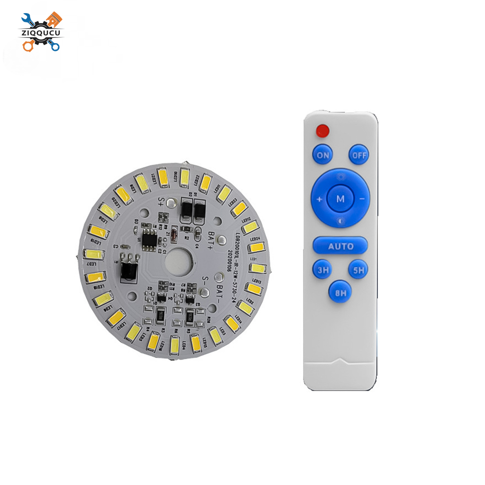 Diymore slope Round 3.2V 3.7V Two-color LED Solar Light Source Panel 12W Solar Ceiling Lamp Panel Remote Control Lamp Panel for Solar Yard Lights
