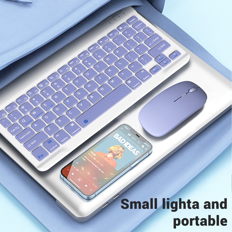 Bluetooth Wireless Keyboard Mouse For Android IOS Samsung Xiaomi Tablet For iPad Air Pro Mini Russian Korean Keyboard
