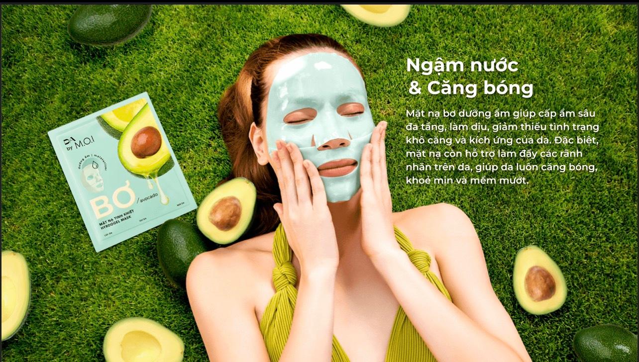 Mặt nạ bơ tinh khiết Hydrogel DA BY M.O.I (Hộp 3 miếng)