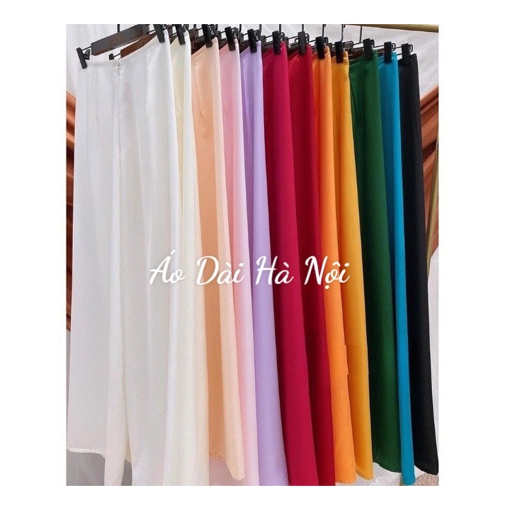 Áo dài lụa màu vàng 4 tà - Áo Dài Hà Nội