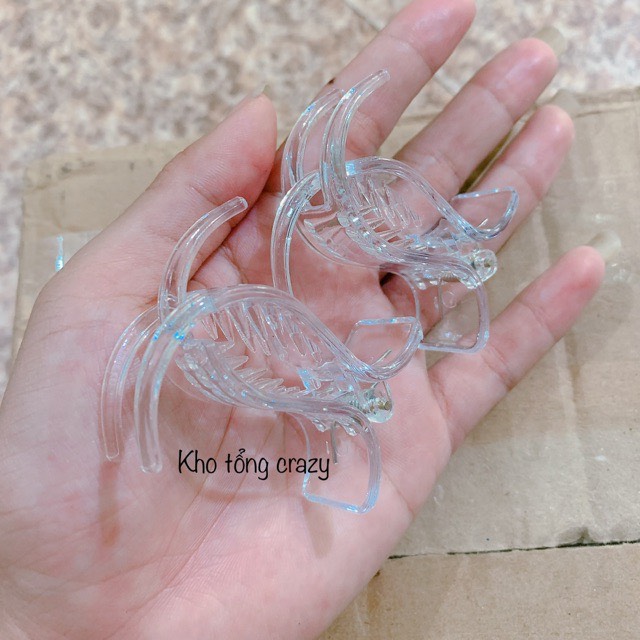 Kẹp tóc càng cua trong suốt Cao Cấp 3 Răng P0216