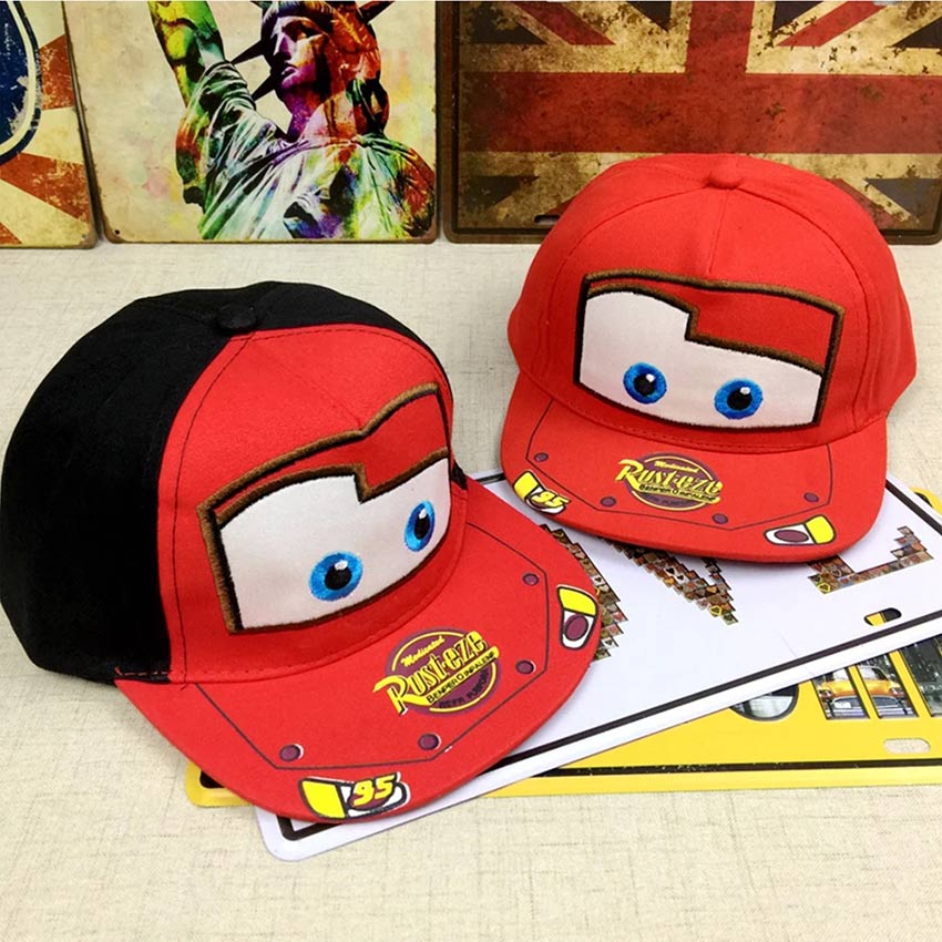 Disney Cartoon Cars Children Baseball Caps Anime Lightning McQueen Hat Baby  Boys Girls Adjustable Kids Hats