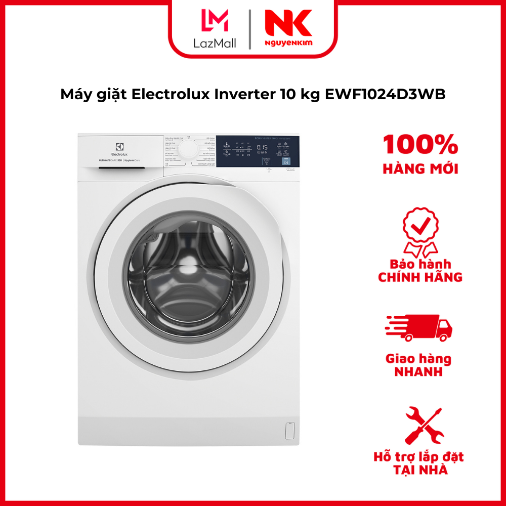 Máy giặt Electrolux Inverter 10 kg EWF1024D3WB