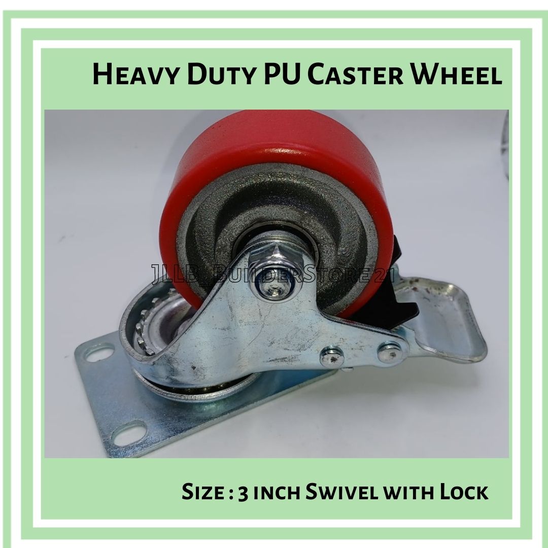 JLLB BuilderStore21 Heavy Duty Durable Polyurethane (PU) Caster Wheel 3