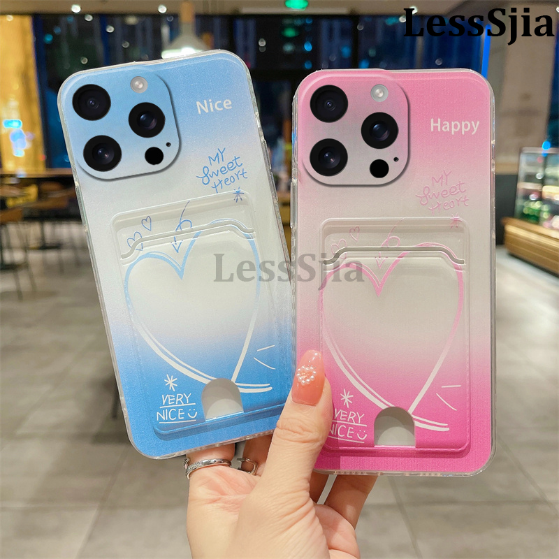Phone cover iphone 16 Back case Card Holder Wallet Be LoveTransparent Soft Case For iphone 16Pro max Phone cases.