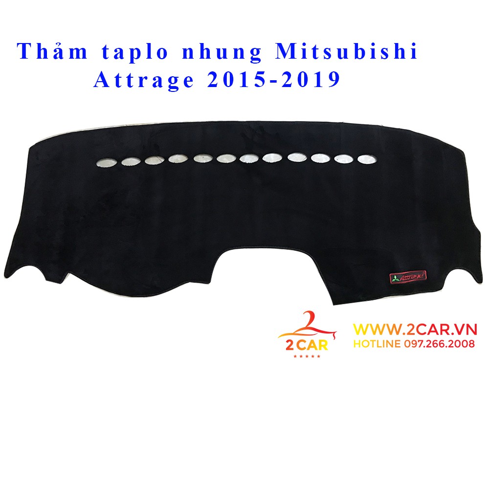 Thảm taplo xe Mitsubishi Attrage 2015- 2020, 2021, 2022,2023,2024 nhung lông cừu cao cấp