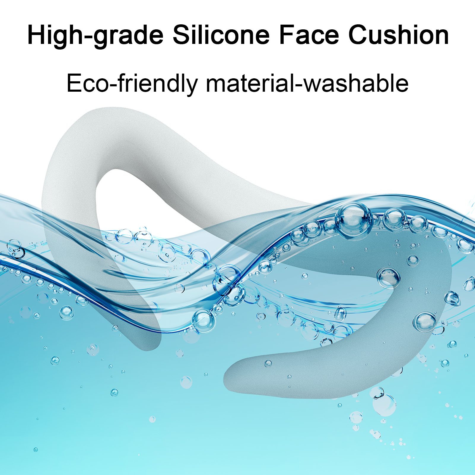 Light-blocking Face Cushion Sweat-proof Silicone Face Cushion Comfortable Vr Headset Silicone Face Cushion for Meta Quest3 Sweat-proof Washable Soft and Light Leakage Ideal