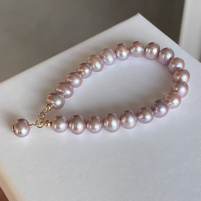 Real pearl bracelet freshwater 8li goods selection míc buckle silver TA (receipt made according to the long on request)