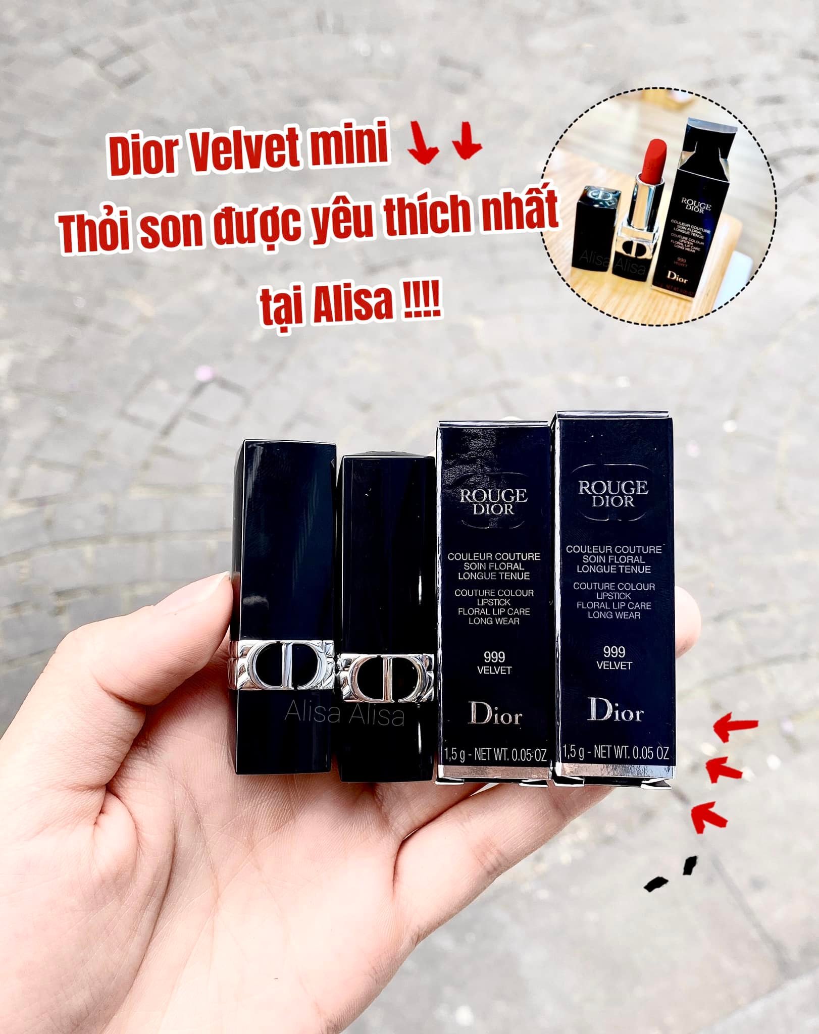 Son DIOR 𝐌𝐈𝐍𝐈 𝟗𝟗𝟗 𝐑𝐨𝐮𝐠𝐞 𝐌𝐚̀𝐮 Đ𝐨̉ 𝐦𝐚𝐭𝐭𝐞 1,5g-ALISA