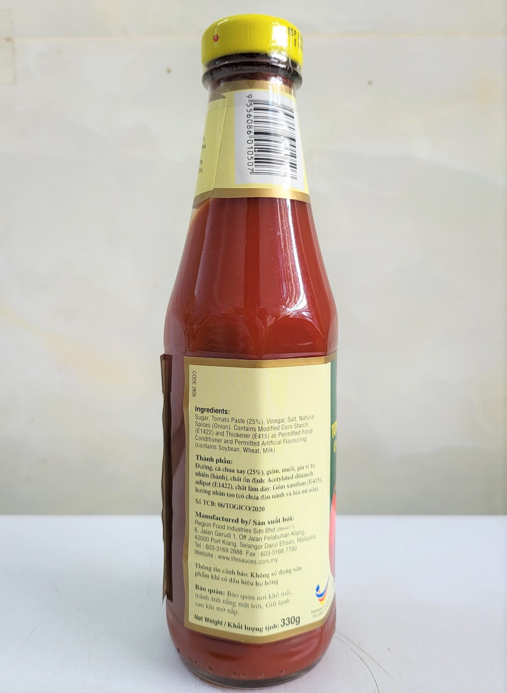 [Chai TT 330g] TƯƠNG CÀ CHUA [Malaysia] LIFE Tomato Ketchup (halal) (tgc-hk)