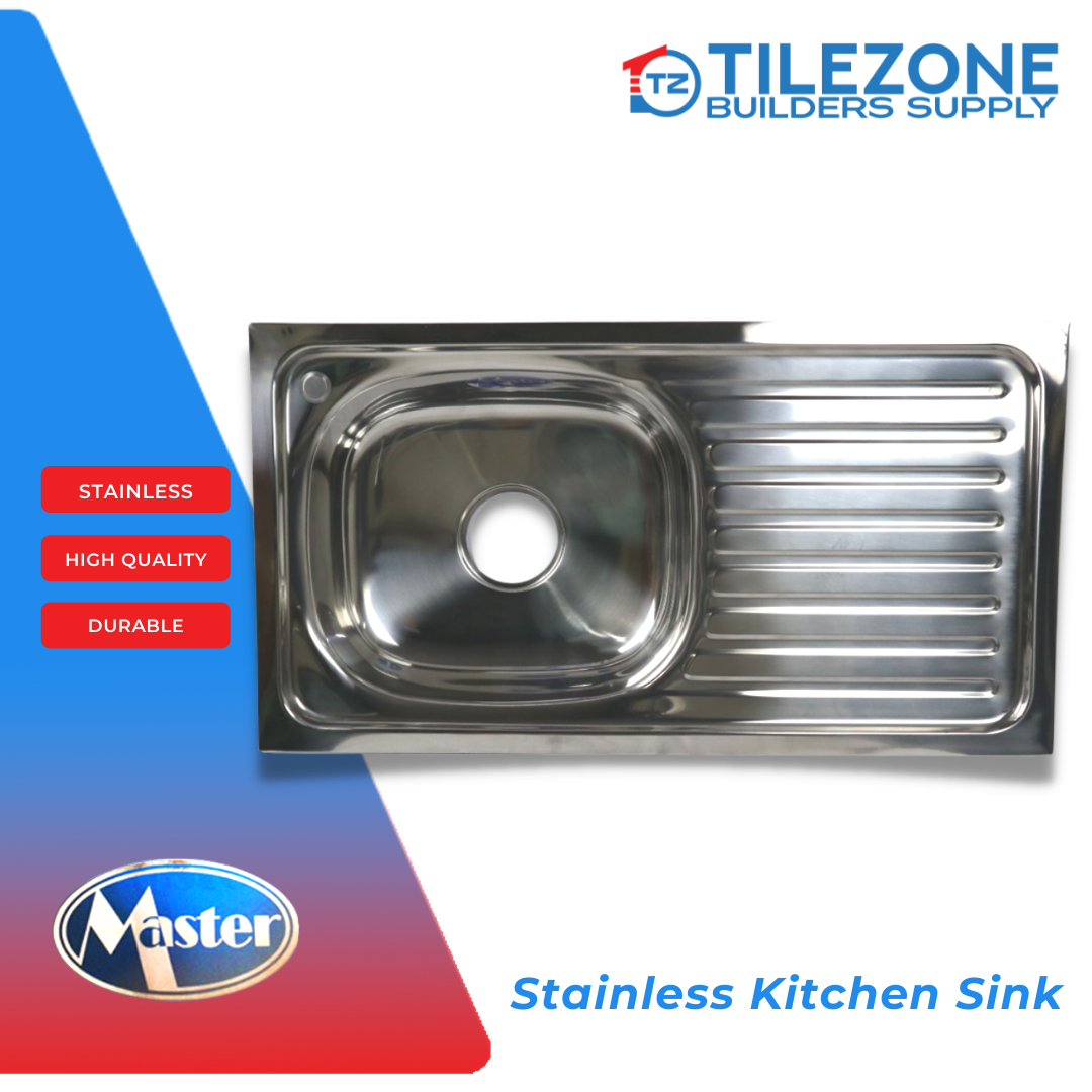 Master Sink Single Bowl Stainless Kitchen Sink Right Drain CWS 1630