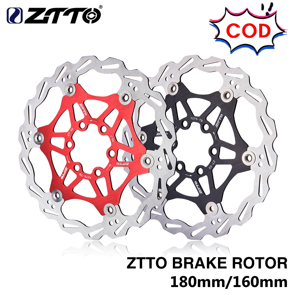 ZTTO Bicycle Disc Brake Floating Rotor 180mm 160mm Stainless Steel Brake Disc Compatible Metallic Pads For MTB XC Road Bike