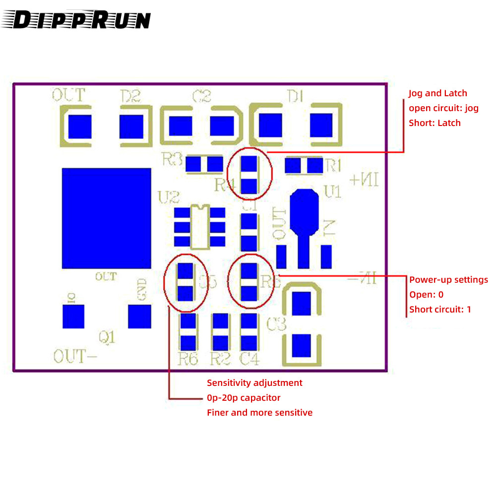 DIPPRUN 12v Capacitive Touch Switch Button Module Point Lock