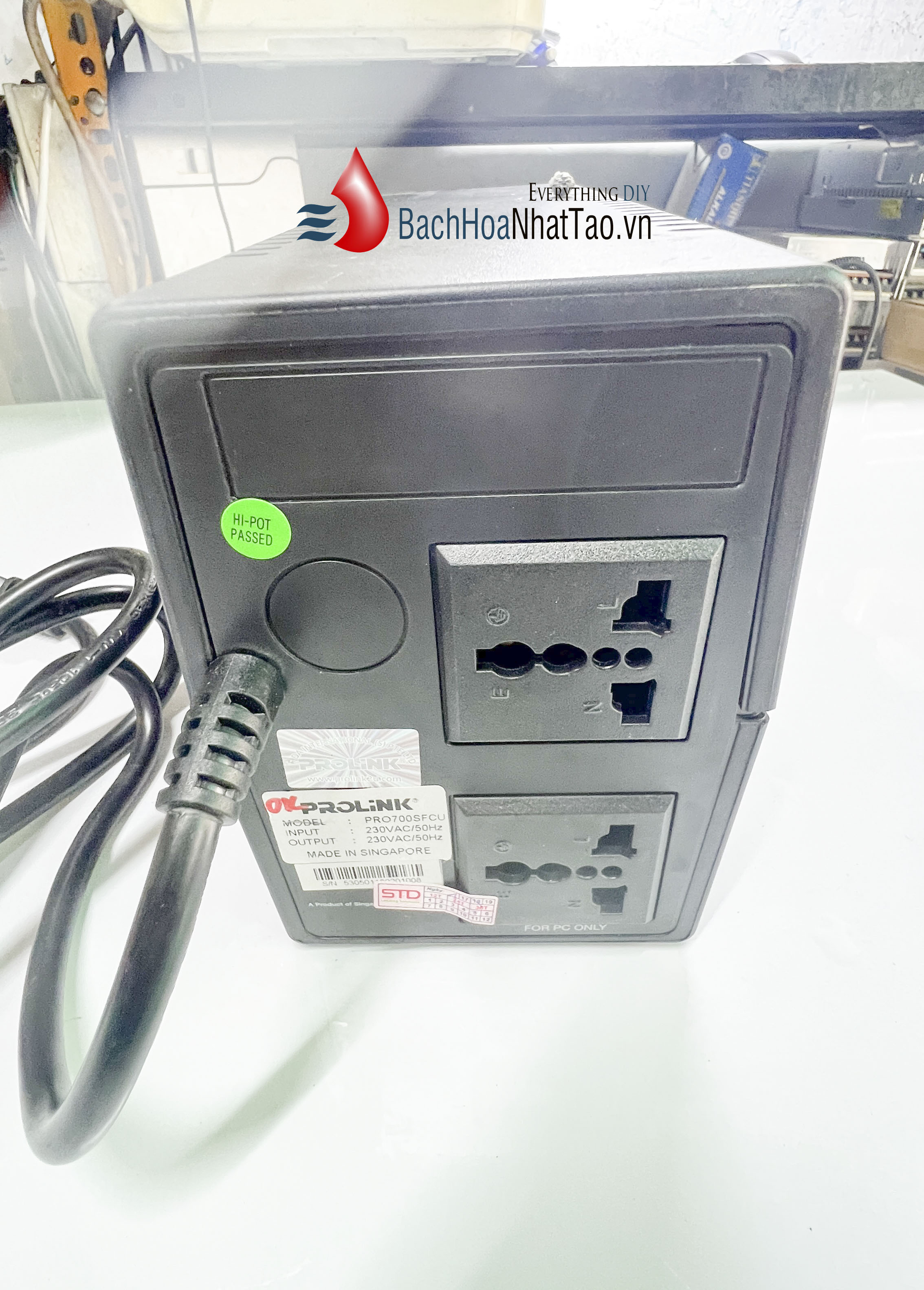 Bộ lưu điện ups Prolink pro700 chưa bao gồm bình acqui