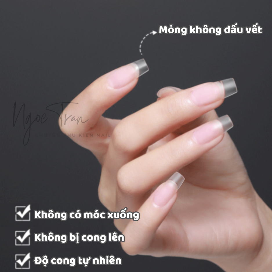 Hộp Móng Nối Siêu Mỏng Nhám | Phom Than Nhọn Oval Tròn | Móng Tip 300 Móng