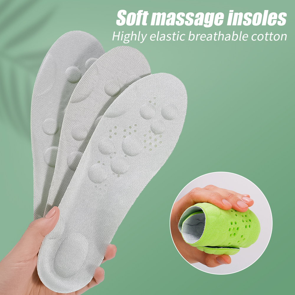 Latex Sport Insoles Soft High Elasticity Shoe Pads Orthotic Breathable Deodorant Shock Absorption Cushion Arch Support Insole. 