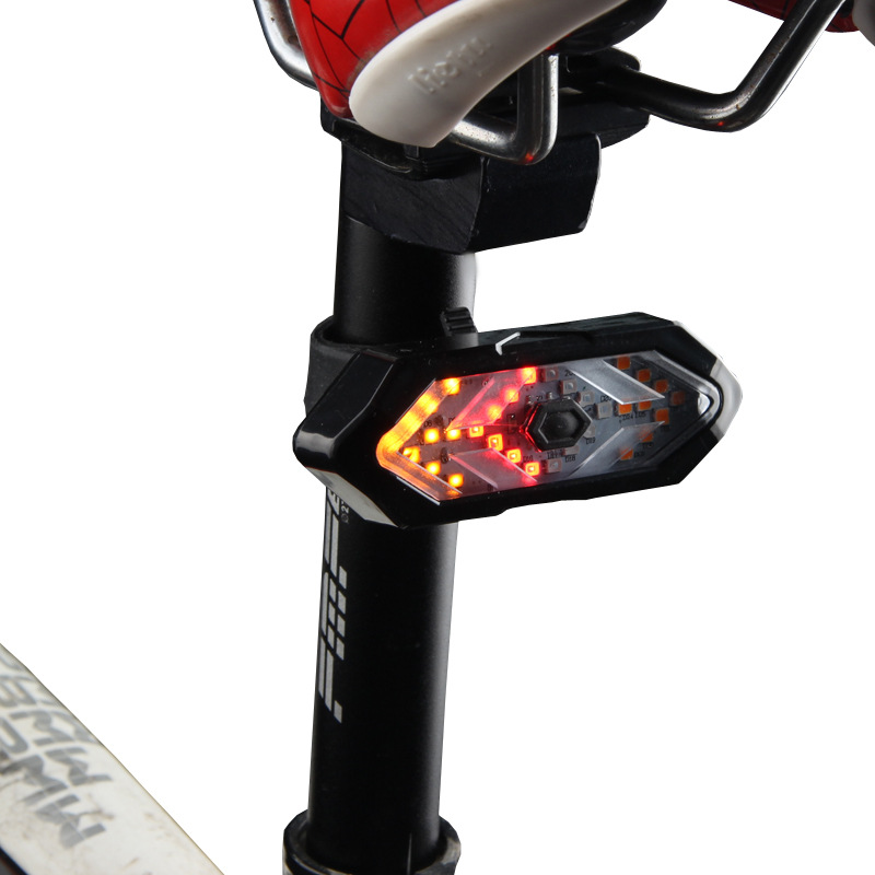 Bicycle turn signal, USB charging, bicycle tail light, LED wireless remote control turn signal, warning light, riding equipment