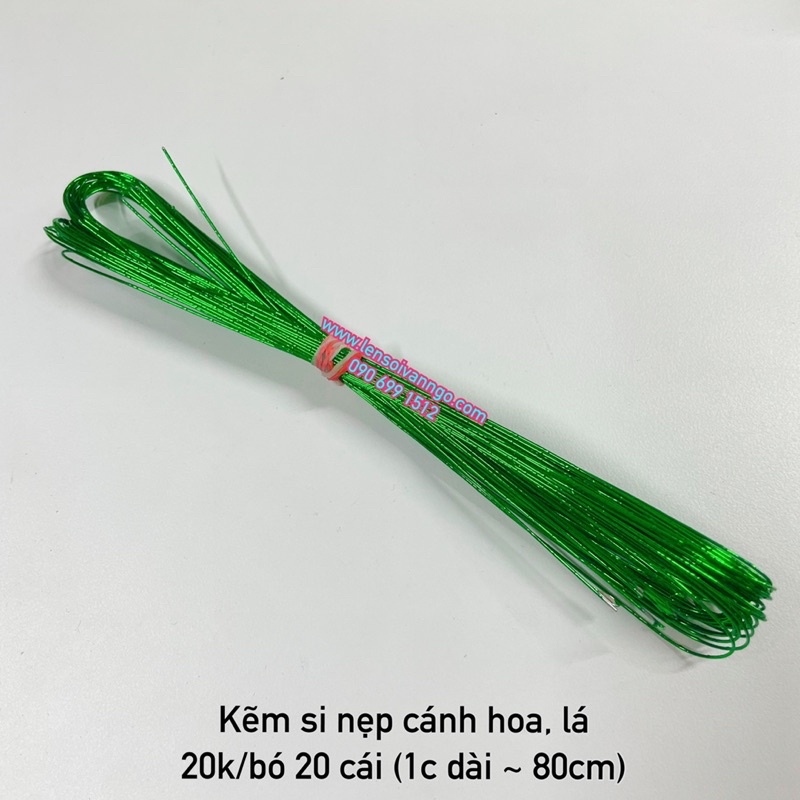 Kẽm si dùng để nẹp cánh hoa, lá (bó 20 sợi)