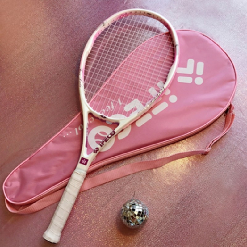Tennis racket single beginner suit pink with string ball college students men's and women's doubles all-carbon one professional grade