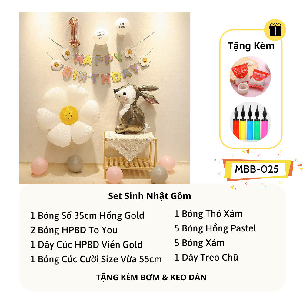 Combo sinh nhật cho bé - set trang trí sinh nhật tiệc tùng cho bé nhiều mẫu lựa chọn - mbbdecor