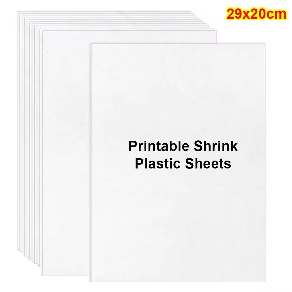 1Pcs New Printable Shrink Plastic Sheets Translucent White 29x20cm Shrink Film Handmade Shrinky Art Papers for Inkjet Printer. 