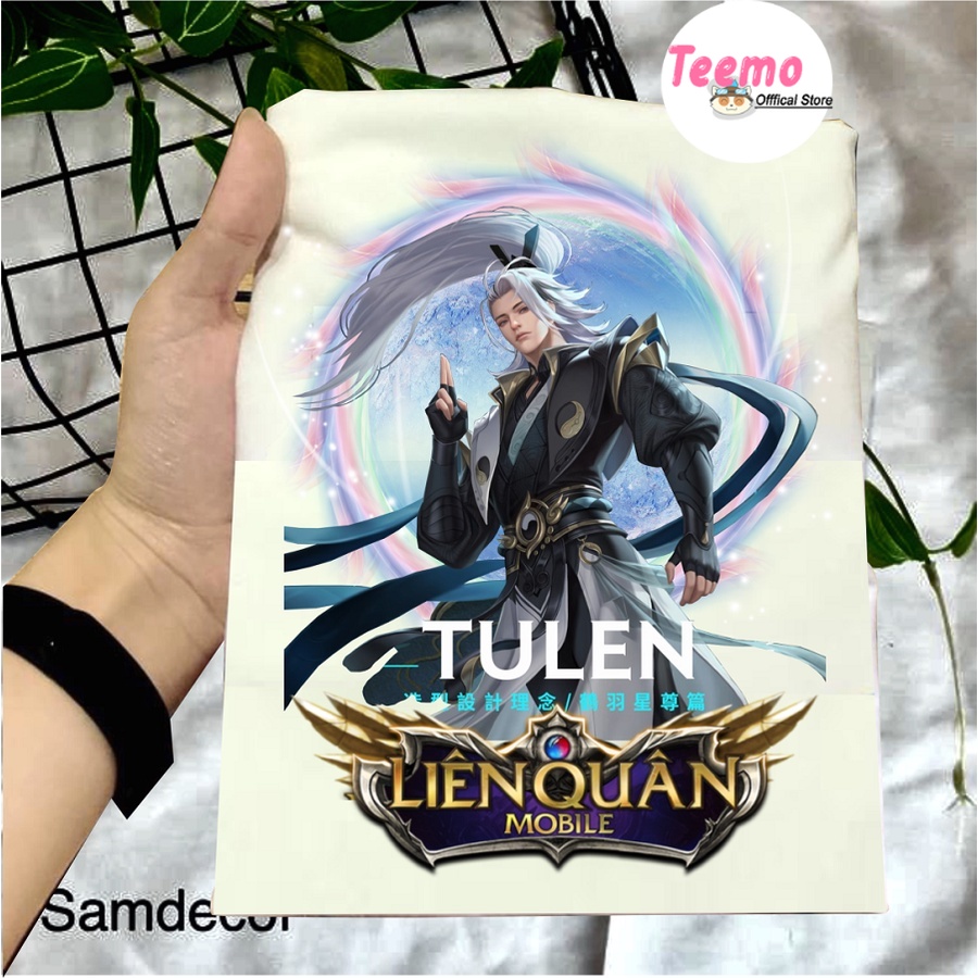 Áo liên quân mobile màu trắng cổ tròn cho bé trai cực chất